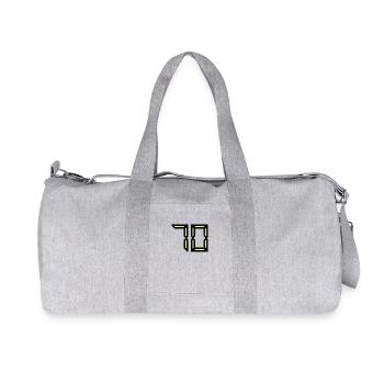 70 YEARS. 70TH ANNIVERSARY. BIRTHDAY 70 YEARS. 70 - Recycled Canvas Sports Bag by Stanley/Stella - heather grey - Front