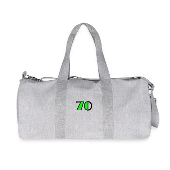 70 YEARS. 70TH ANNIVERSARY. BIRTHDAY 70 YEARS. 70 - Recycled Canvas Sports Bag by Stanley/Stella - heather grey - Front