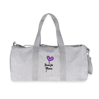 MUTTERTAG. SCHÖNEN MUTTERTAG. MAMA - Recycelte Canvas-Sporttasche von Stanley/Stella - Grau meliert - Vorne