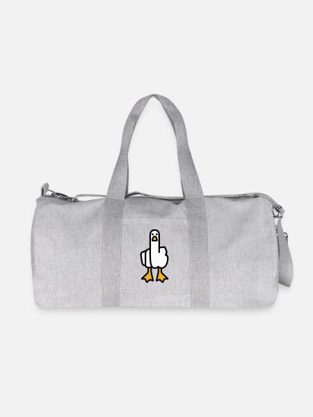 Statement Gans - Recycelte Canvas-Sporttasche von Stanley/Stella - Grau meliert