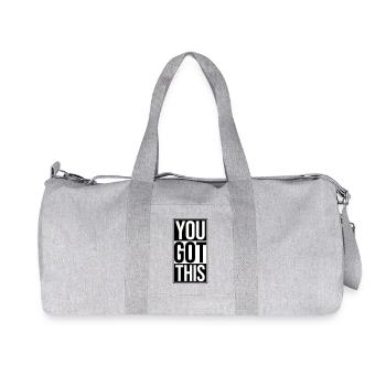 You Got This Motivierend Inspirierend Spruch Zitat - Recycelte Canvas-Sporttasche von Stanley/Stella - Grau meliert - Vorne