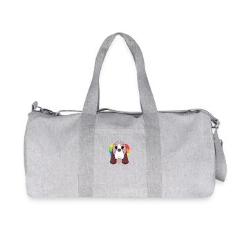Basset Hound Dog - Recycled Canvas Sports Bag by Stanley/Stella - heather grey - Front