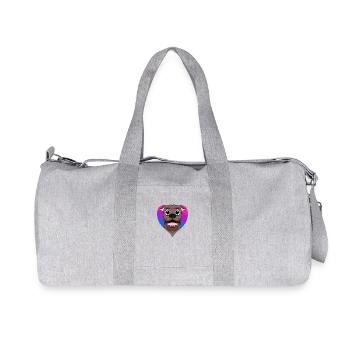 Bisexual Pit Bull Terrier Dog Gift - Recycled Canvas Sports Bag by Stanley/Stella - heather grey - Front