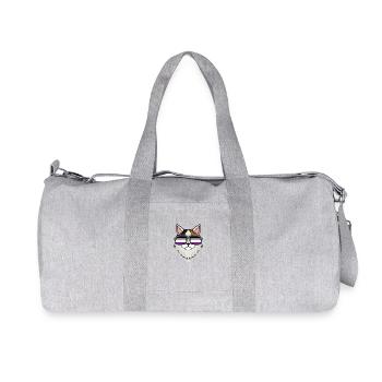Asexuel Lgbt Turc Van Cat Asexualité - Sac de sport en toile recyclée Stanley/Stella - gris chiné - Devant
