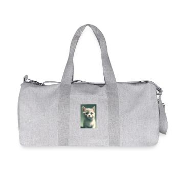 Mignon bébé chat - Sac de sport en toile recyclée Stanley/Stella - gris chiné - Devant