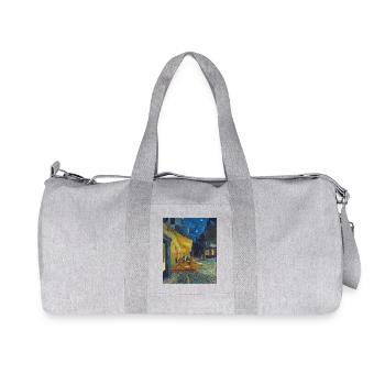 Terrasse de café le soir à Arles - Van Gogh - Sac de sport en toile recyclée Stanley/Stella - gris chiné - Devant