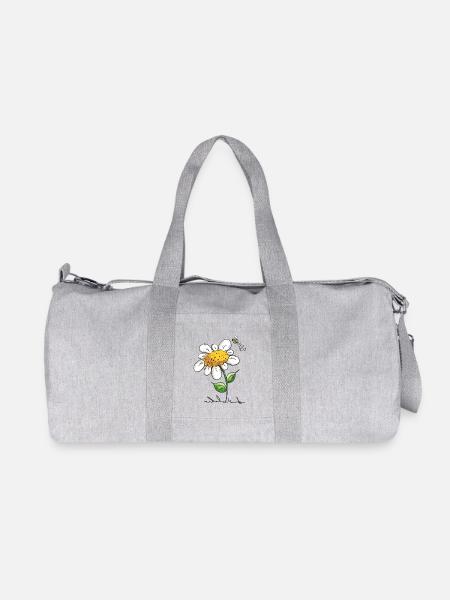 Biene mag Blume - Bienen - Wildnis - Blumen - Tier - Recycelte Canvas-Sporttasche von Stanley/Stella - Grau meliert