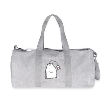 Tea lover tea smile - Recycled Canvas Sports Bag by Stanley/Stella - heather grey - Front