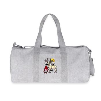 St. Nicholas Forest Xmas Christmas Fantasy Christmas - Recycled Canvas Sports Bag by Stanley/Stella - heather grey - Front