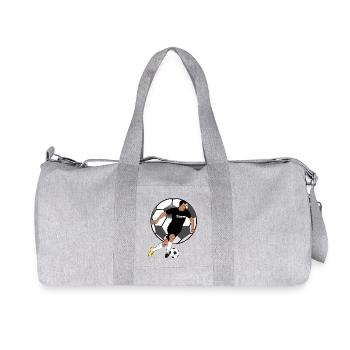 Teamspieler im Ballkreis Fußballstyle - Recycelte Canvas-Sporttasche von Stanley/Stella - Grau meliert - Vorne