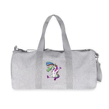 licorne LGPT drôle, licorne colorée, arc-en-ciel - Sac de sport en toile recyclée Stanley/Stella - gris chiné - Devant