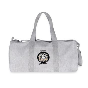 Flowers Oma - Recycelte Canvas-Sporttasche von Stanley/Stella - Grau meliert - Vorne