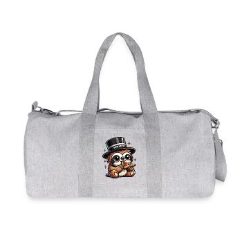 Réveillon du Nouvel An Paresseux Mignon Bande Dessinée Happy New - Sac de sport en toile recyclée Stanley/Stella - gris chiné - Devant