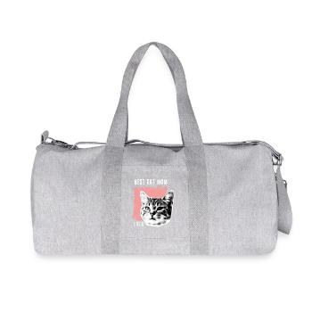 BEST CAT MUM - Recycled Canvas Sports Bag by Stanley/Stella - heather grey - Front