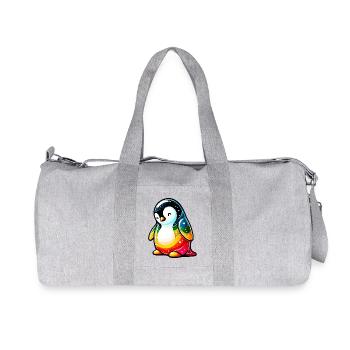 Pinguin - Recycelte Canvas-Sporttasche von Stanley/Stella - Grau meliert - Vorne