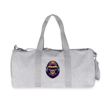 Gorille - Sac de sport en toile recyclée Stanley/Stella - gris chiné - Devant