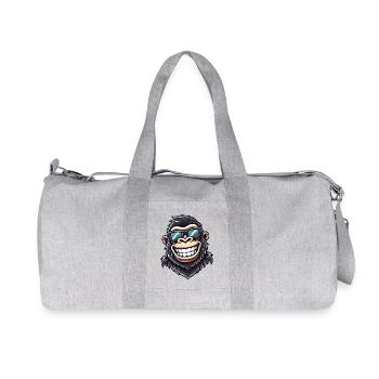 Coole Gorille Sonnenbrille Affe Chillig Stilvoll - Recycelte Canvas-Sporttasche von Stanley/Stella - Grau meliert - Vorne