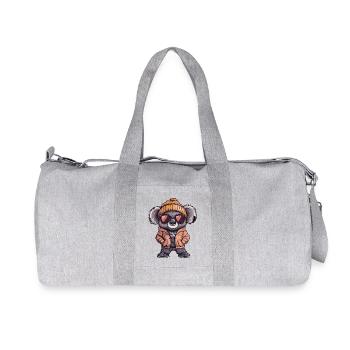 Koala Winter Comic - Recycelte Canvas-Sporttasche von Stanley/Stella - Grau meliert - Vorne