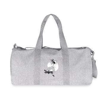 Garçon dansant avec lune et étoiles Design - Sac de sport en toile recyclée Stanley/Stella - gris chiné - Devant