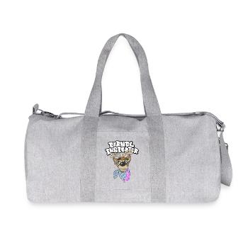 Lustiger Rentier mit Sonnenbrille und Schal - Recycelte Canvas-Sporttasche von Stanley/Stella - Grau meliert - Vorne