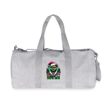 Zombie Christmas Bear: Bear-ly Alive Festive Motif - Recycled Canvas Sports Bag by Stanley/Stella - heather grey - Front