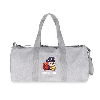 Messenger Snail - Recycled Canvas Sports Bag by Stanley/Stella - heather grey - Front