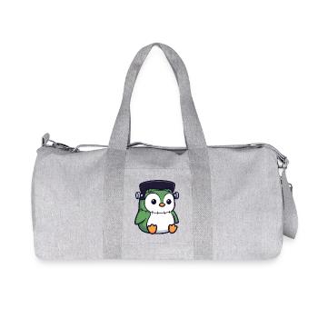 Mignon Halloween Pingouin Zombie Monstre Dessin animé - Sac de sport en toile recyclée Stanley/Stella - gris chiné - Devant