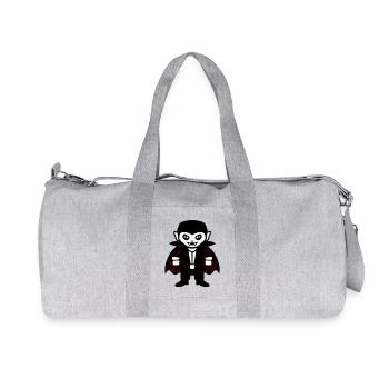 Cute Vampire Evil Dracula Costume for Halloween - Recycled Canvas Sports Bag by Stanley/Stella - heather grey - Front