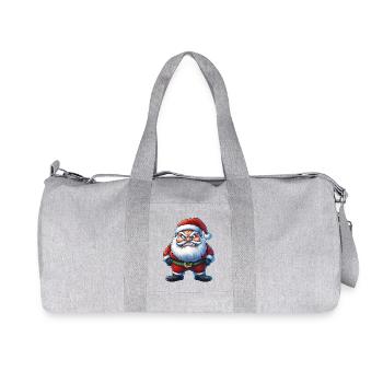 angry Santa Claus :) - Recycled Canvas Sports Bag by Stanley/Stella - heather grey - Front