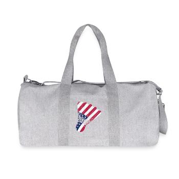 Joueur de badminton américain Patriote Drapeau américain - Sac de sport en toile recyclée Stanley/Stella - gris chiné - Devant