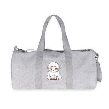 Kuschellamm Cartoon Style - Recycled Canvas Sports Bag by Stanley/Stella - heather grey - Front