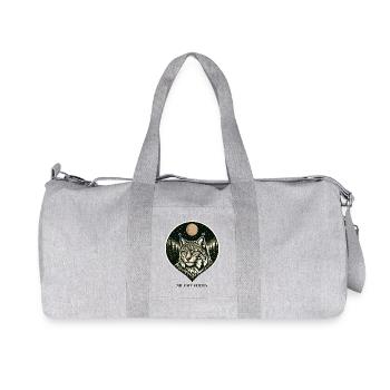 Silent Focus - Lynx dans le style de la gravure sur bois - Sac de sport en toile recyclée Stanley/Stella - gris chiné - Devant