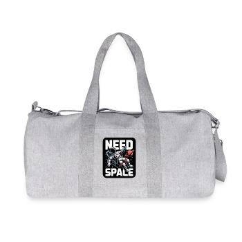 Need Space: Astronaut Motif - Recycled Canvas Sports Bag by Stanley/Stella - heather grey - Front