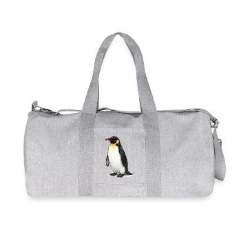 Penguin - Recycled Canvas Sports Bag by Stanley/Stella - heather grey - Front