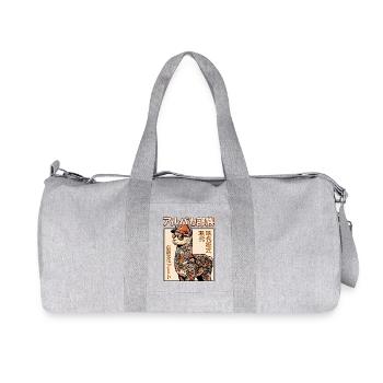 Alpaka Japanische Tattoos - Recycelte Canvas-Sporttasche von Stanley/Stella - Grau meliert - Vorne
