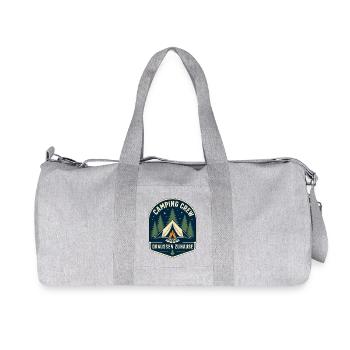 Camping Crew Draußen Zuhause - Recycelte Canvas-Sporttasche von Stanley/Stella - Grau meliert - Vorne