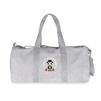 Happy Halloween Skelett Trick Or Treat Geschenk - Recycelte Canvas-Sporttasche von Stanley/Stella - Grau meliert - Vorne