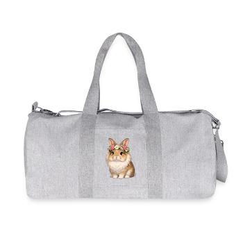 Lapin Tête de Lion - Sac de sport en toile recyclée Stanley/Stella - gris chiné - Devant