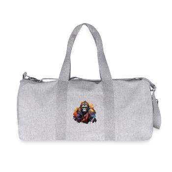 Stoic Gorilla. Graffiti-style wisdom. - Recycled Canvas Sports Bag by Stanley/Stella - heather grey - Front