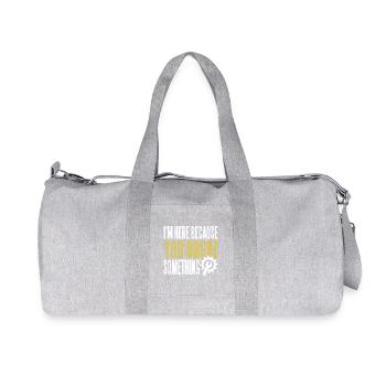 You Broke It I Fix It Funny Garage Mechanic - Recycled Canvas Sports Bag by Stanley/Stella - heather grey - Front