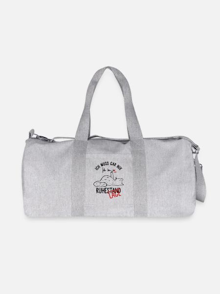 Ruhestand - Ich muss gar nix Ich bin in Ruhelage - Recycelte Canvas-Sporttasche von Stanley/Stella - Grau meliert