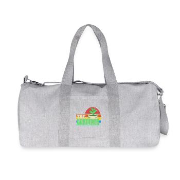 The Gardener Retro Grunge Plant Lover Aesthetic - Recycled Canvas Sports Bag by Stanley/Stella - heather grey - Front