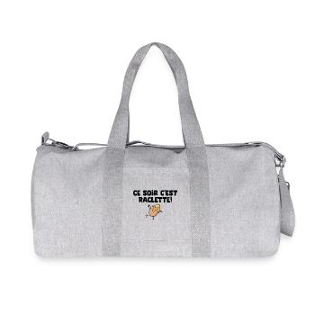 ce soir c est raclette humour - Sac de sport en toile recyclée Stanley/Stella - gris chiné - Devant