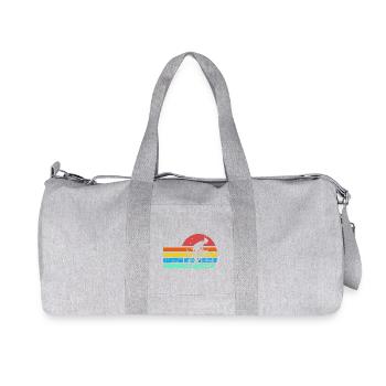 Confident Women Ride Bold and Fast - Recycled Canvas Sports Bag by Stanley/Stella - heather grey - Front