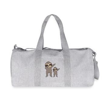 Dabbing Faultiere - Recycelte Canvas-Sporttasche von Stanley/Stella - Grau meliert - Vorne