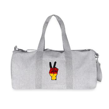 Drapeau allemand, Paix, Symbole de victoire - Sac de sport en toile recyclée Stanley/Stella - gris chiné - Devant