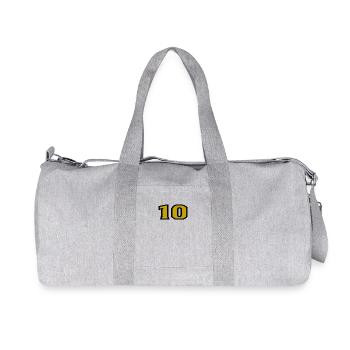10. 10 ANS. 10e ANNIVERSAIRE. ANNIVERSAIRE 10 ANS. - Sac de sport en toile recyclée Stanley/Stella - gris chiné - Devant