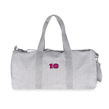 10. 10 YEARS. 10th ANNIVERSARY. 10 YEAR ANNIVERSARY. - Recycled Canvas Sports Bag by Stanley/Stella - heather grey - Front