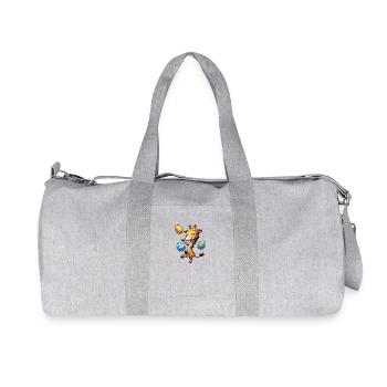 Easter Giraffe, Juggling Easter Eggs - Recycled Canvas Sports Bag by Stanley/Stella - heather grey - Front