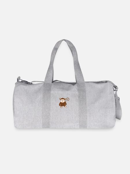 Affe - Recycelte Canvas-Sporttasche von Stanley/Stella - Grau meliert